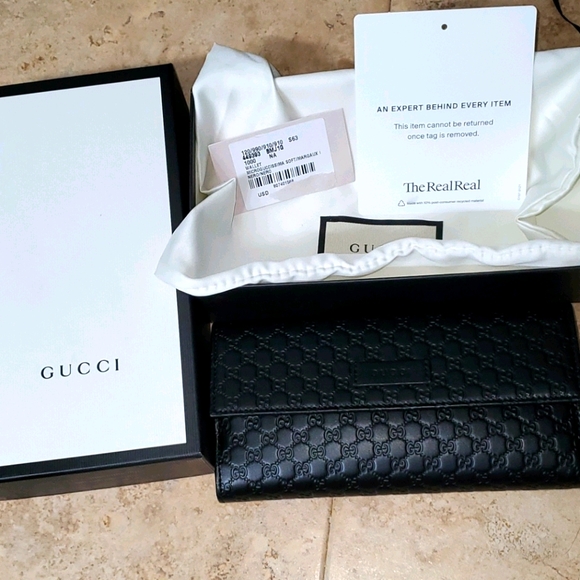 Gucci Leather Continental Wallet - Picture 1 of 8